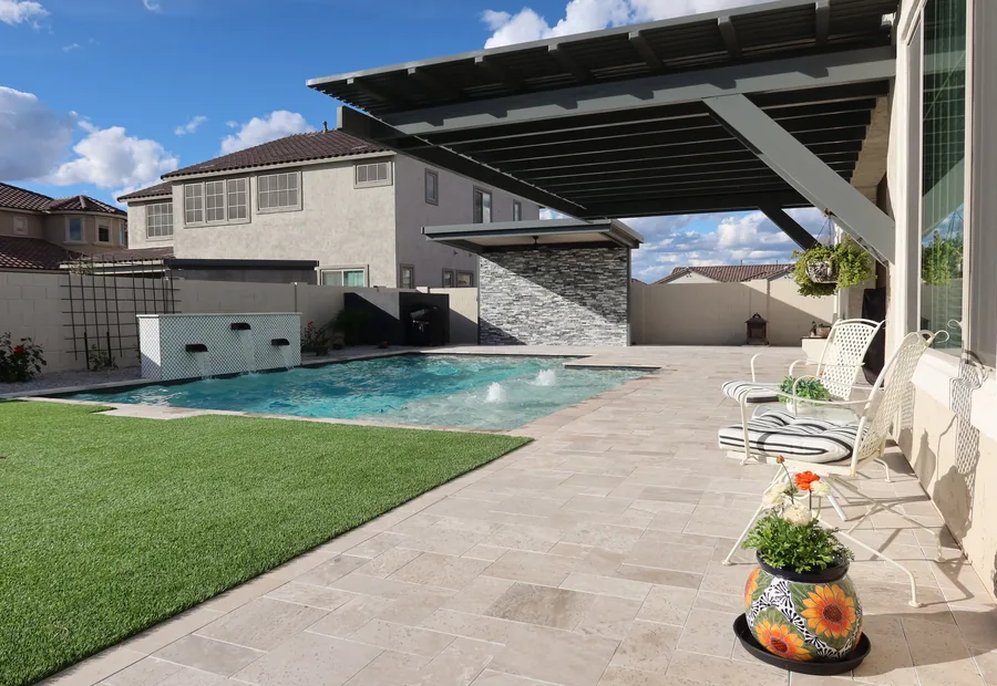 Outdoor living material and pool detail