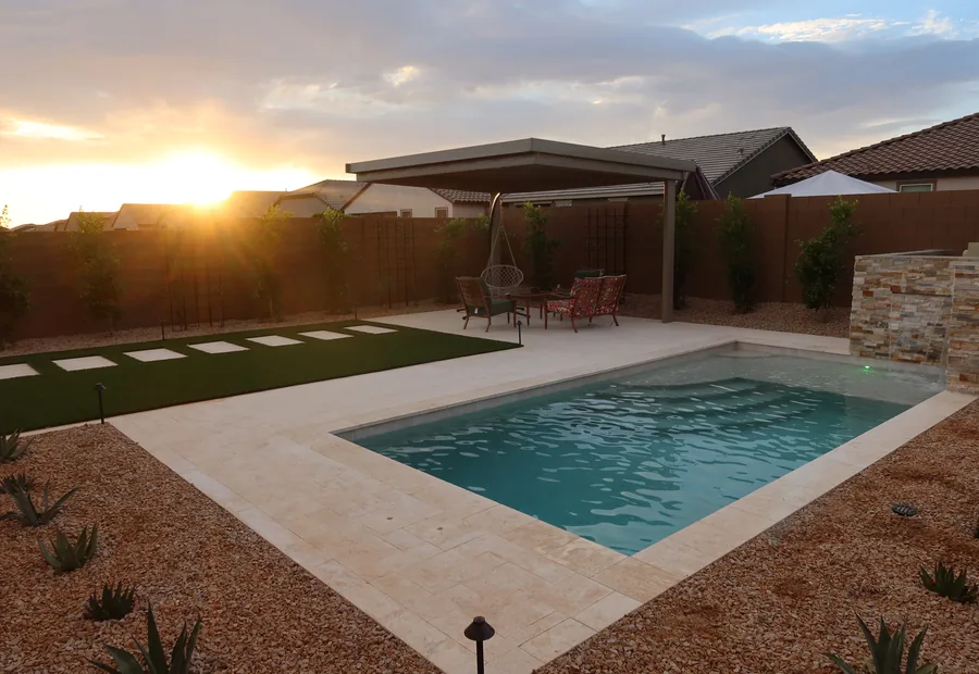 Arizona pool and outdoor living angle
